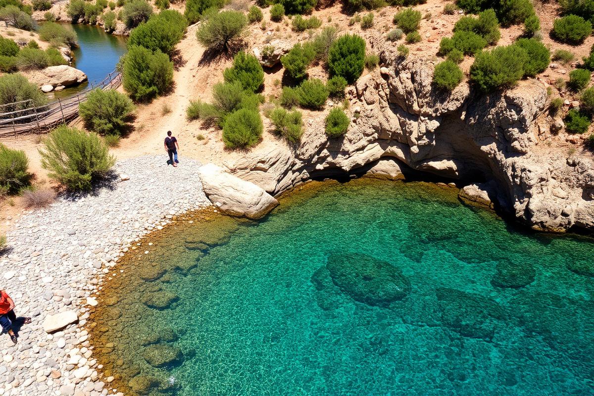 Caletta di ciottoli con acqua trasparente nella Riserva dello Zingaro